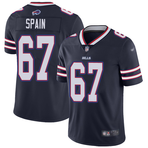 Men Buffalo Bills 67 Quinton Spain Limited Navy Blue Inverted Legend NFL Jersey